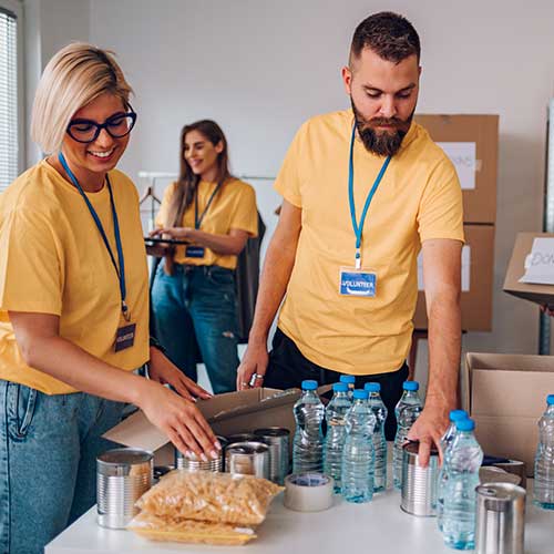 nonprofit volunteers using donations from funraise campaign