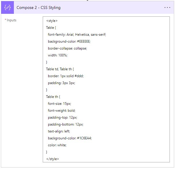 what the HTML will look like in the flow
