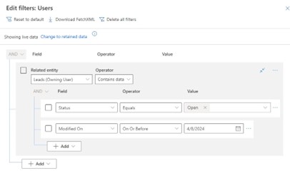 find Users who own active lead records