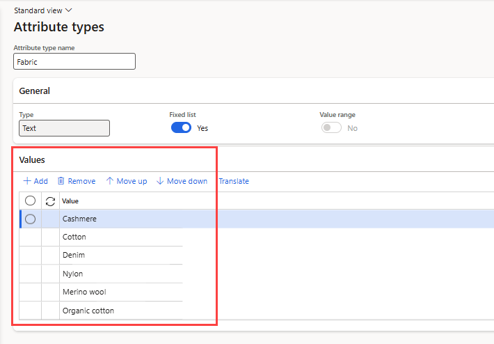 configure related attributes