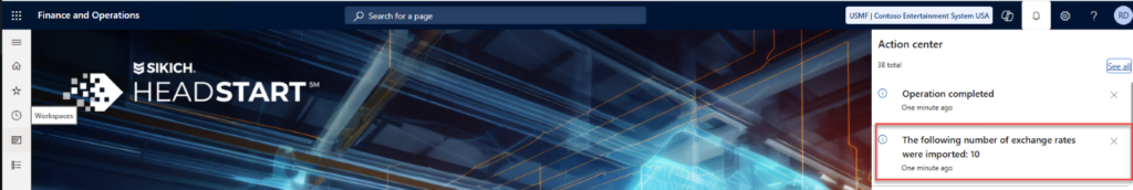 number of exchange rates imported