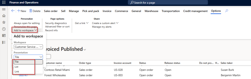 Add Published View to Newly Created Workspace 