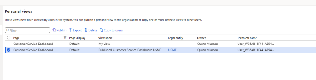 Publish Workspace to Required Roles and Legal Entities 